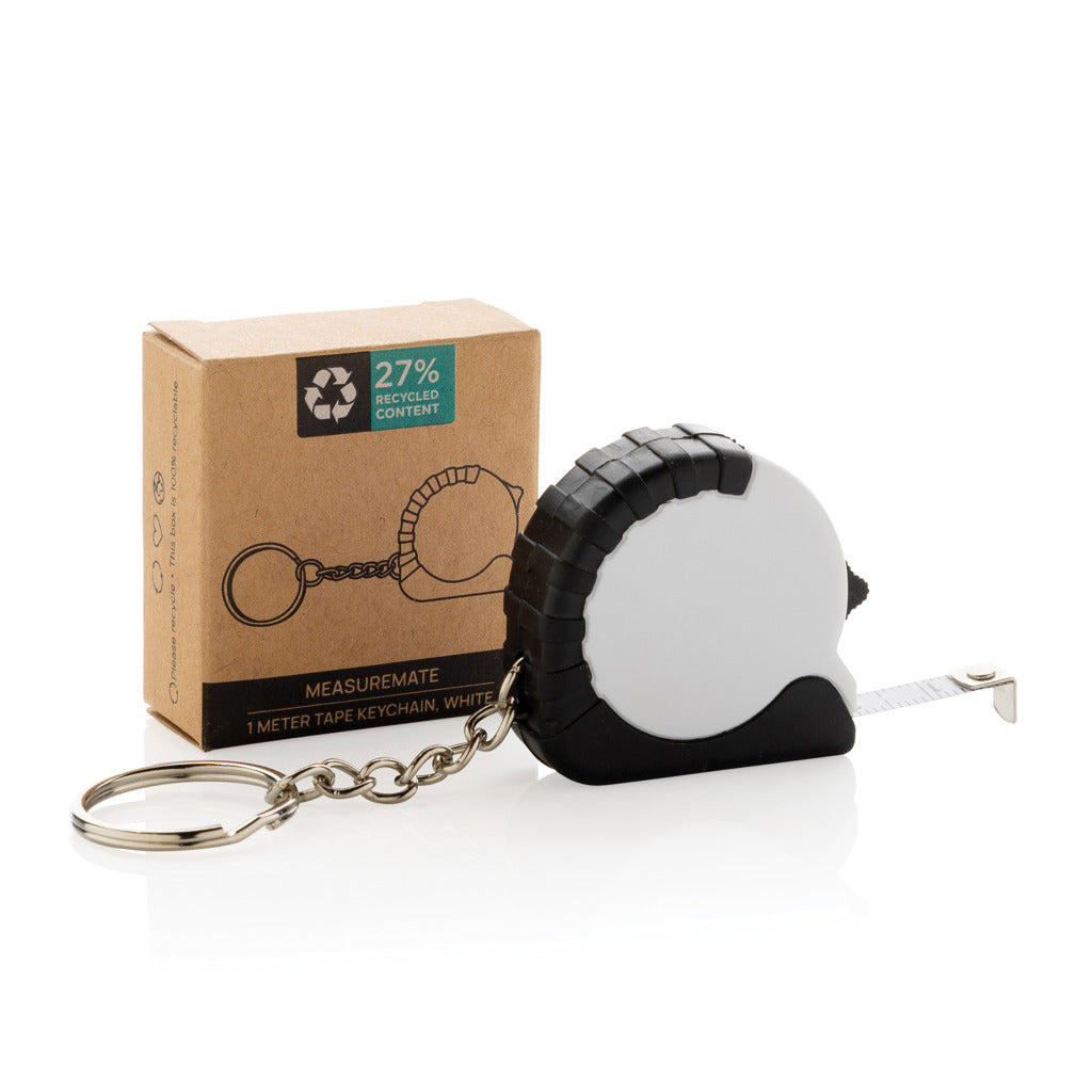MeasureMate RCS kierrätetty ABS 1 m metrimitta avaimenperä-12