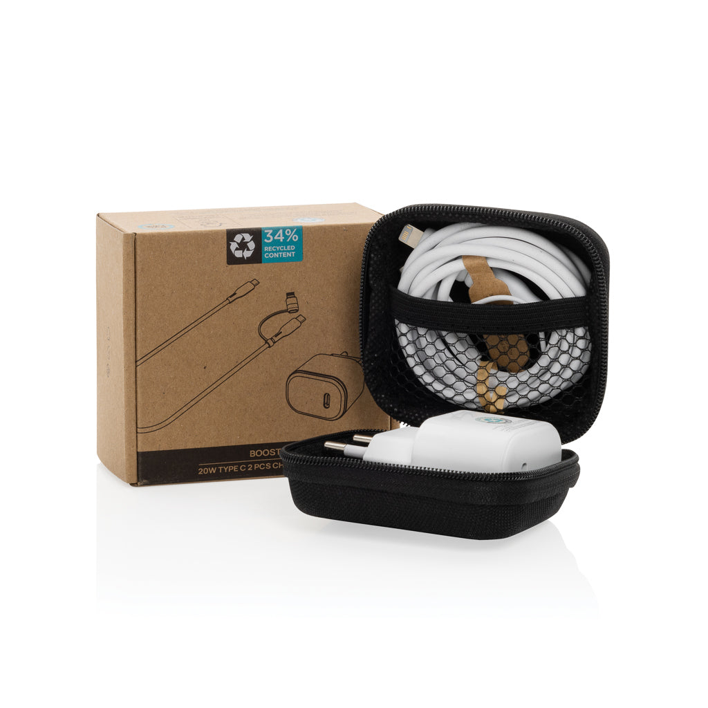Boost RCS kierrätetty PET 20W USB-C 2 kpl lataussetti-2