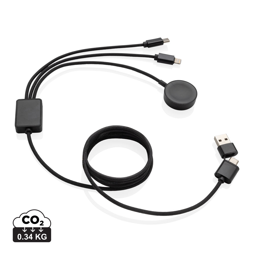 Terra RCS rPET 6-in-1 latauskaapeli-0