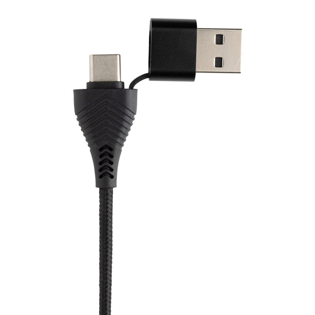Link RCS kaksoistulo USB-hub kierrätysmuovia ja bambua-2