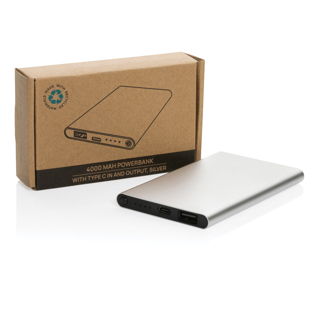 4000mAh virtapankki USB-C:llä RCS muovista/alumiinista-27