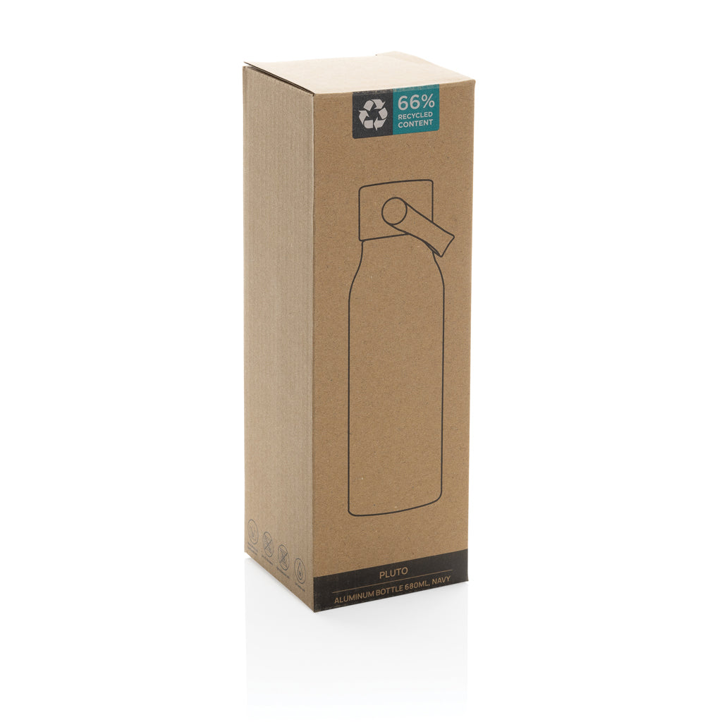 Pluto RCS -sertifioitu kierrätetty alumiinipullo 680ml-24