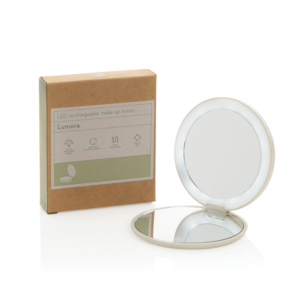Lumora RCS -LED-meikkipeili, ladattava, kierrätysmuovia-3