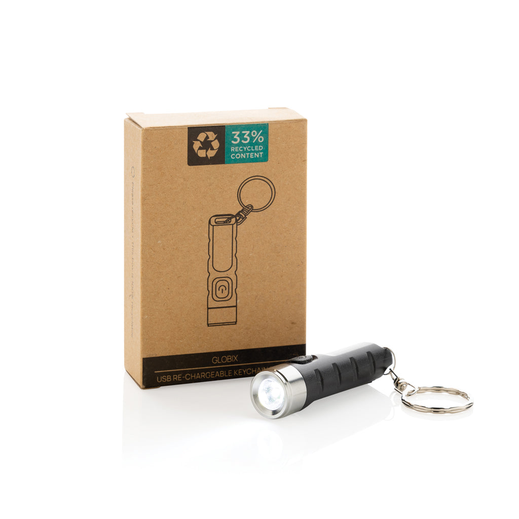 Globix RCS USB-ladattava avaimenperä taskulamppu-5