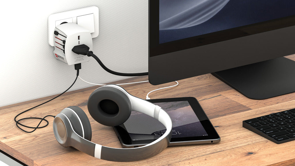 SKROSS World Travel MUV 2-napainen USB A ja C adapteri-7