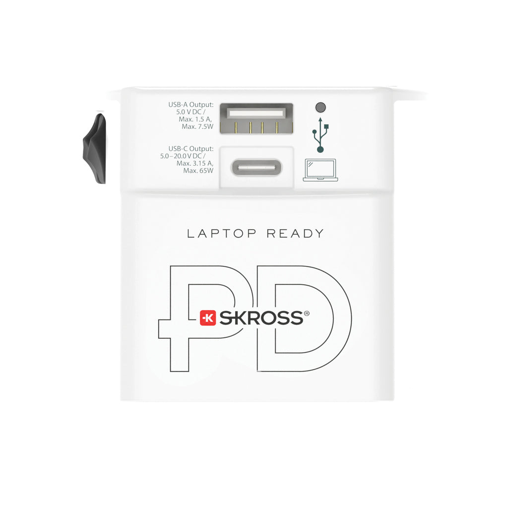 SKROSS World Travel adapteri MUV 65W PD USB C -kaapelilla-3