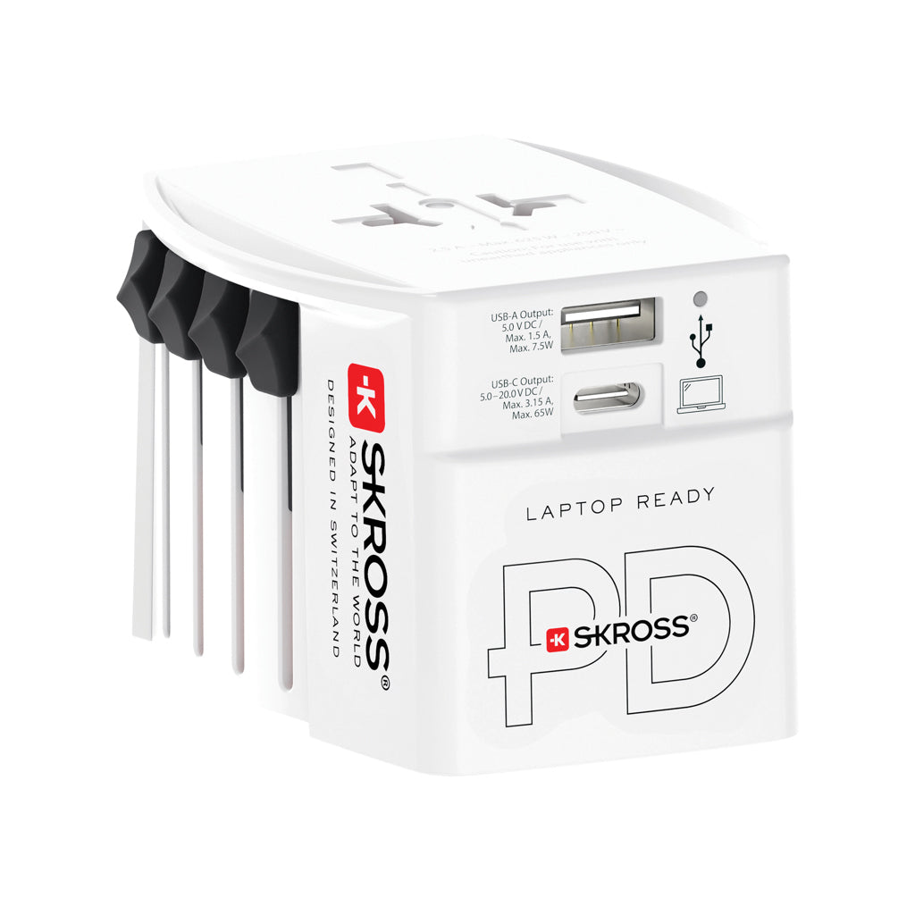 SKROSS World Travel adapteri MUV 65W PD USB C -kaapelilla-0