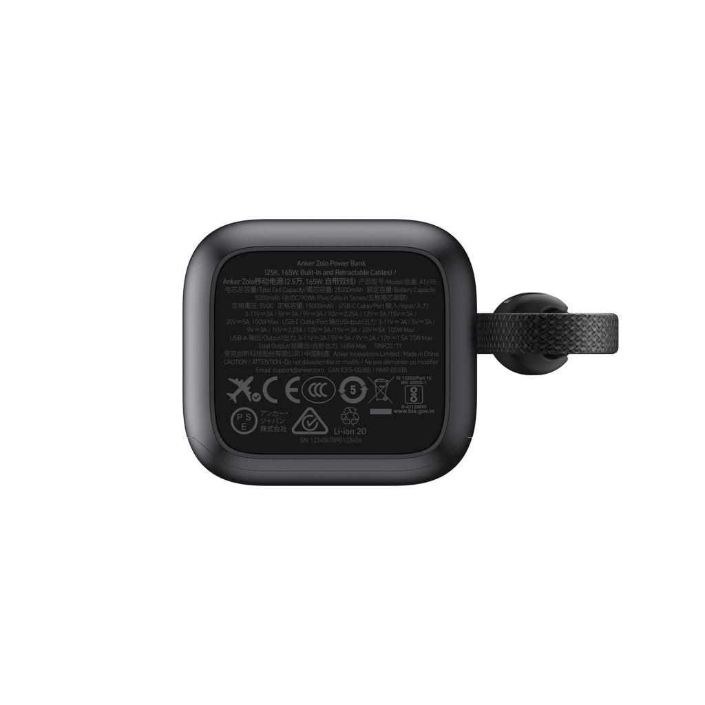 Anker-varavirtalähde 25 000 mAh, 165 W, kelautuva kaapeli-7