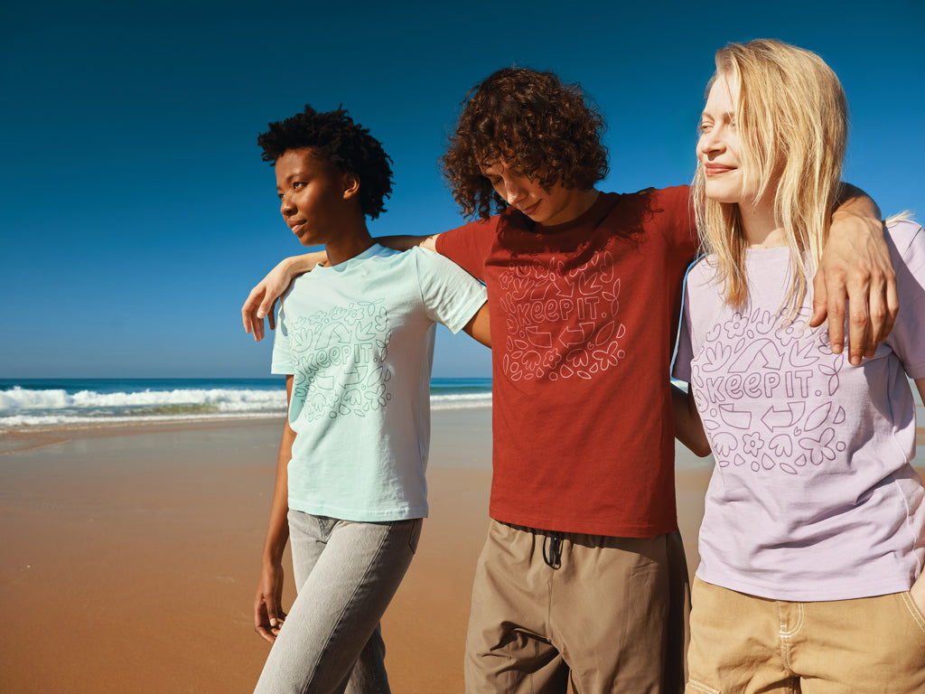 IQONIQ Brett t-paita kierrätetystä puuvillasta-90