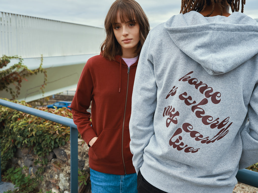 IQONIQ Abisko vetoketjullinen huppari puuvillasta-76