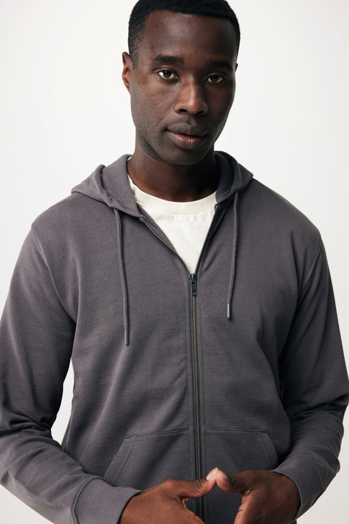 IQONIQ Abisko vetoketjullinen huppari puuvillasta-162