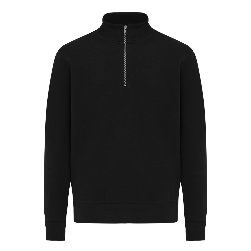 IQONIQ Elgon -vetoketjullinen collegepaita kierrätyspuuvilla-1