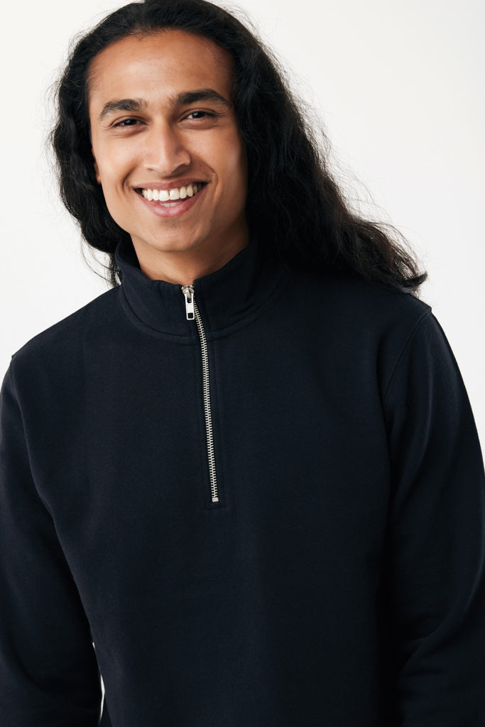 IQONIQ Elgon -vetoketjullinen collegepaita kierrätyspuuvilla-7