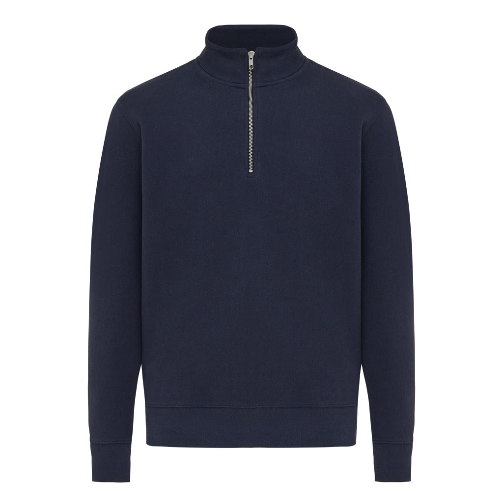 IQONIQ Elgon -vetoketjullinen collegepaita kierrätyspuuvilla-19