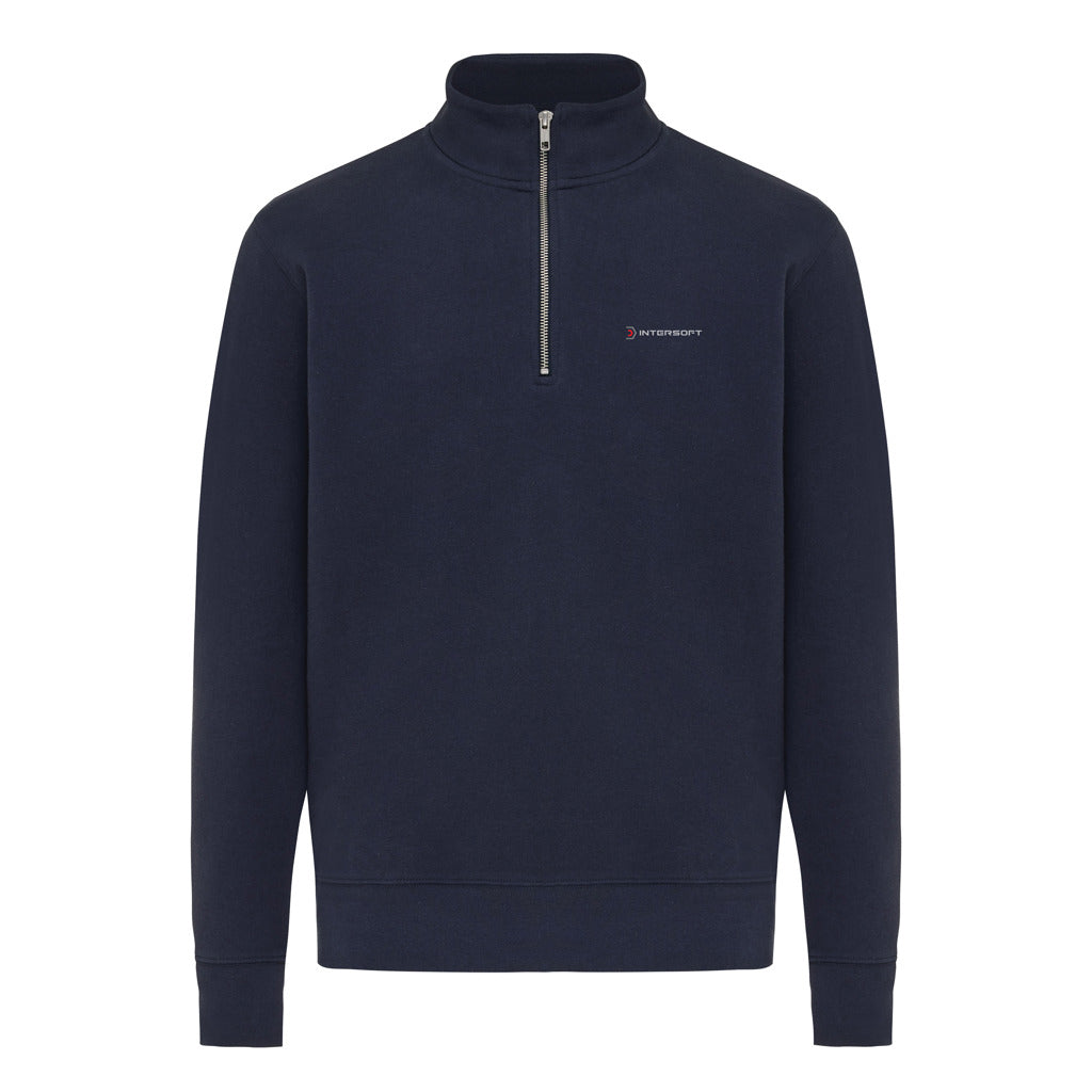 IQONIQ Elgon -vetoketjullinen collegepaita kierrätyspuuvilla-26