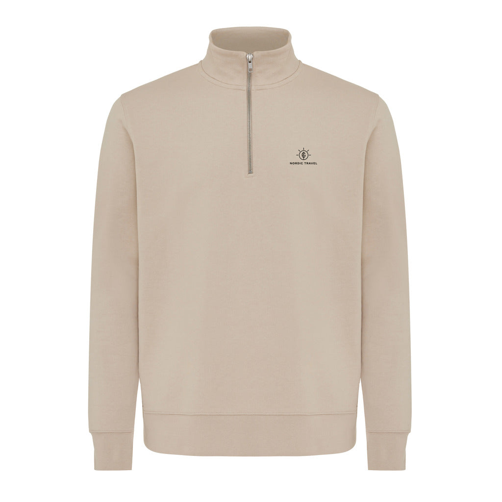 IQONIQ Elgon -vetoketjullinen collegepaita kierrätyspuuvilla-44