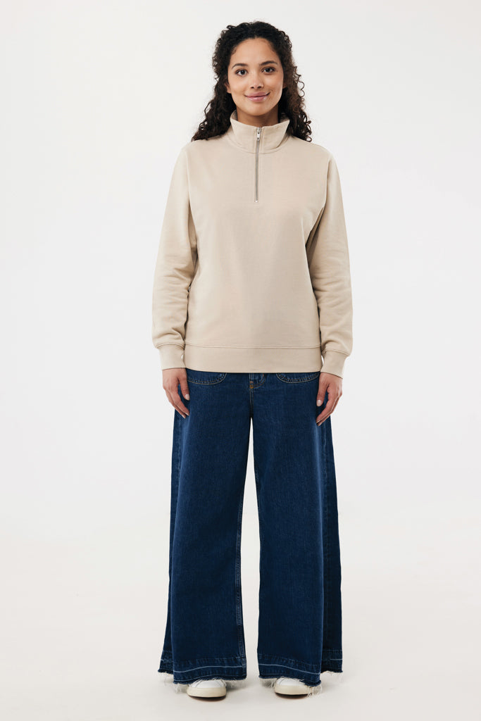 IQONIQ Elgon -vetoketjullinen collegepaita kierrätyspuuvilla-40