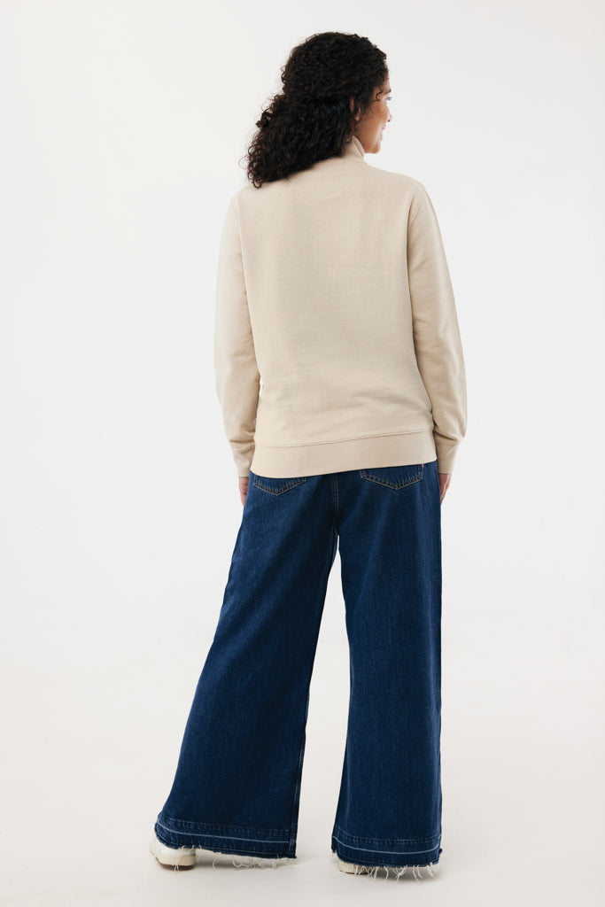 IQONIQ Elgon -vetoketjullinen collegepaita kierrätyspuuvilla-42