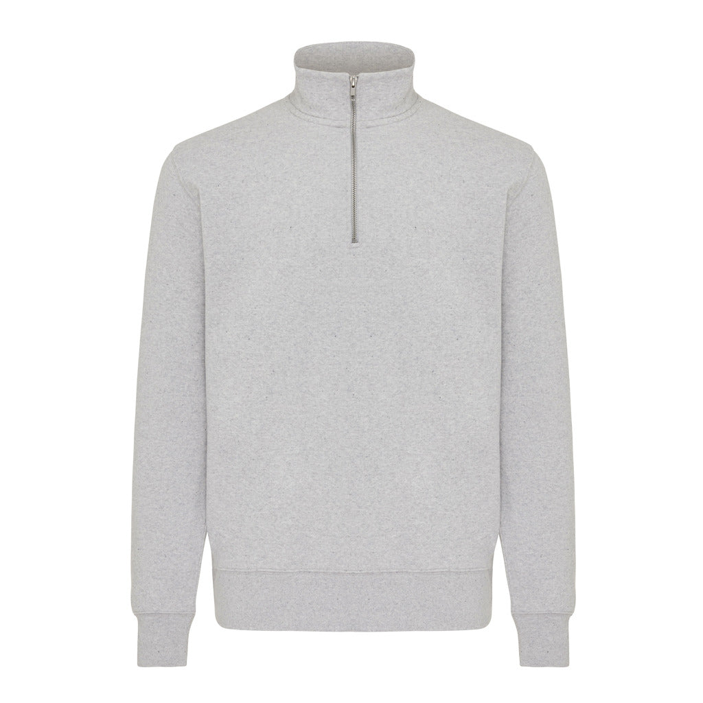 IQONIQ Elgon -vetoketjullinen collegepaita kierrätyspuuvilla-69