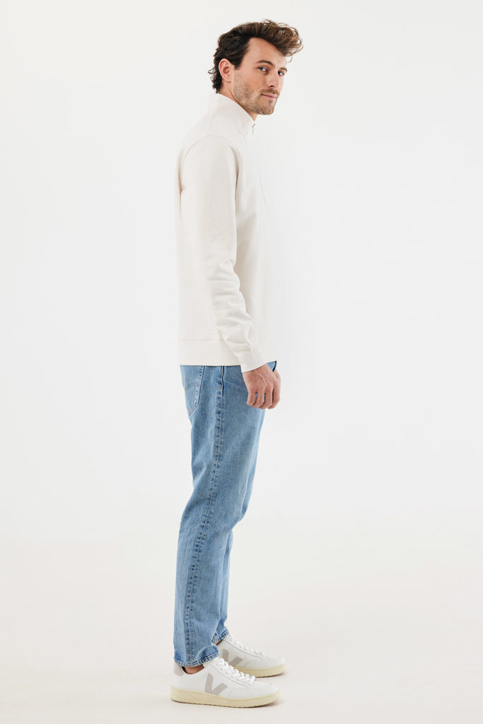 IQONIQ Elgon -vetoketjullinen collegepaita kierrätyspuuvilla-91