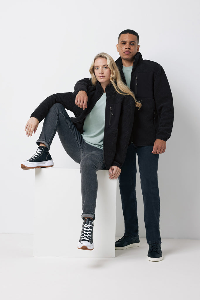 IQONIQ Diran teddyfleecetakki kierrätetystä polyesteristä-5