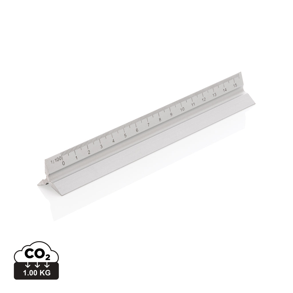 15cm alumiininen kolmionmuotoinen viivain-0