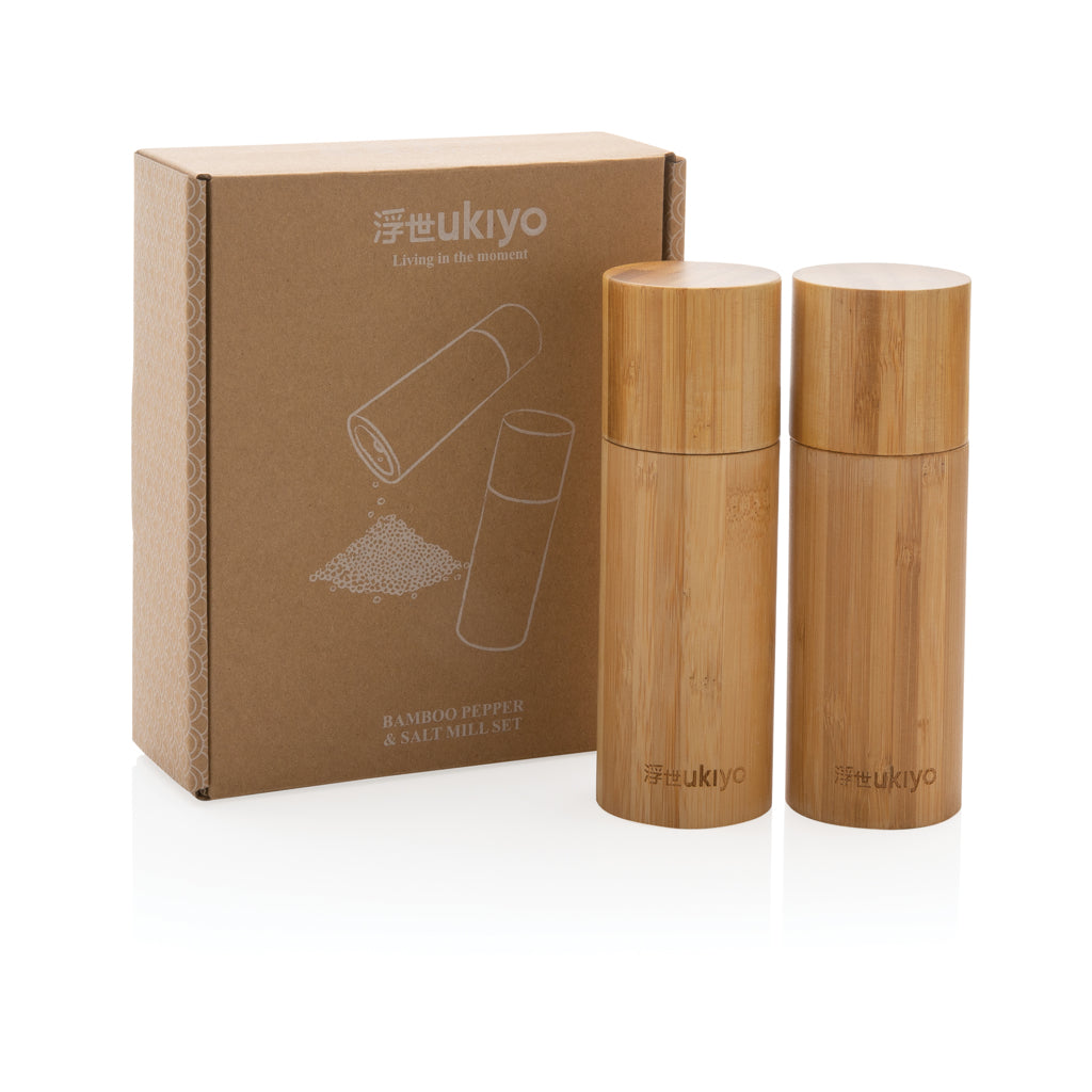 Ukiyo bambuinen suola- ja pippurimyllysetti-5