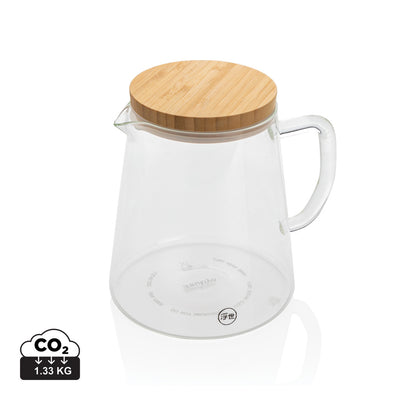 Ukiyo borosilikaattilasinen karahvi bambukannella 1.2L-0