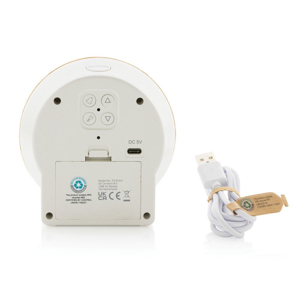 Utah RCS LCD työpöytäkello bambusta-3