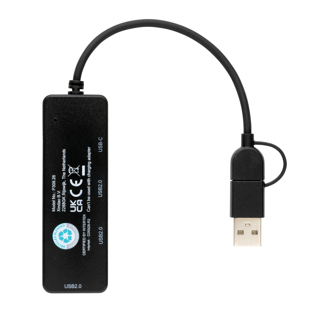 RCS USB hub tuplaliitännällä kierrätetystä muovista-3