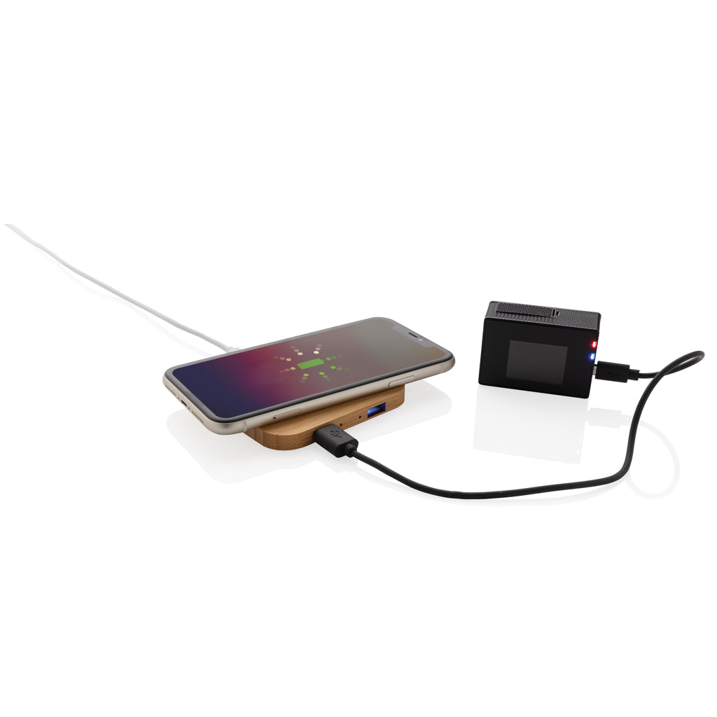 10W bambuinen langaton laturi USB_llä-2
