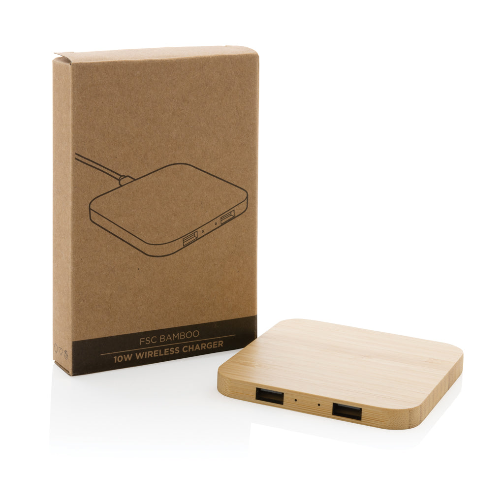 10W bambuinen langaton laturi USB_llä-5