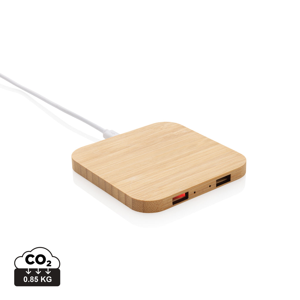 10W bambuinen langaton laturi USB_llä-0