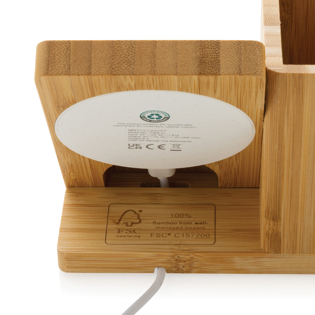 Calgary bambuinen 10W langaton laturi-7