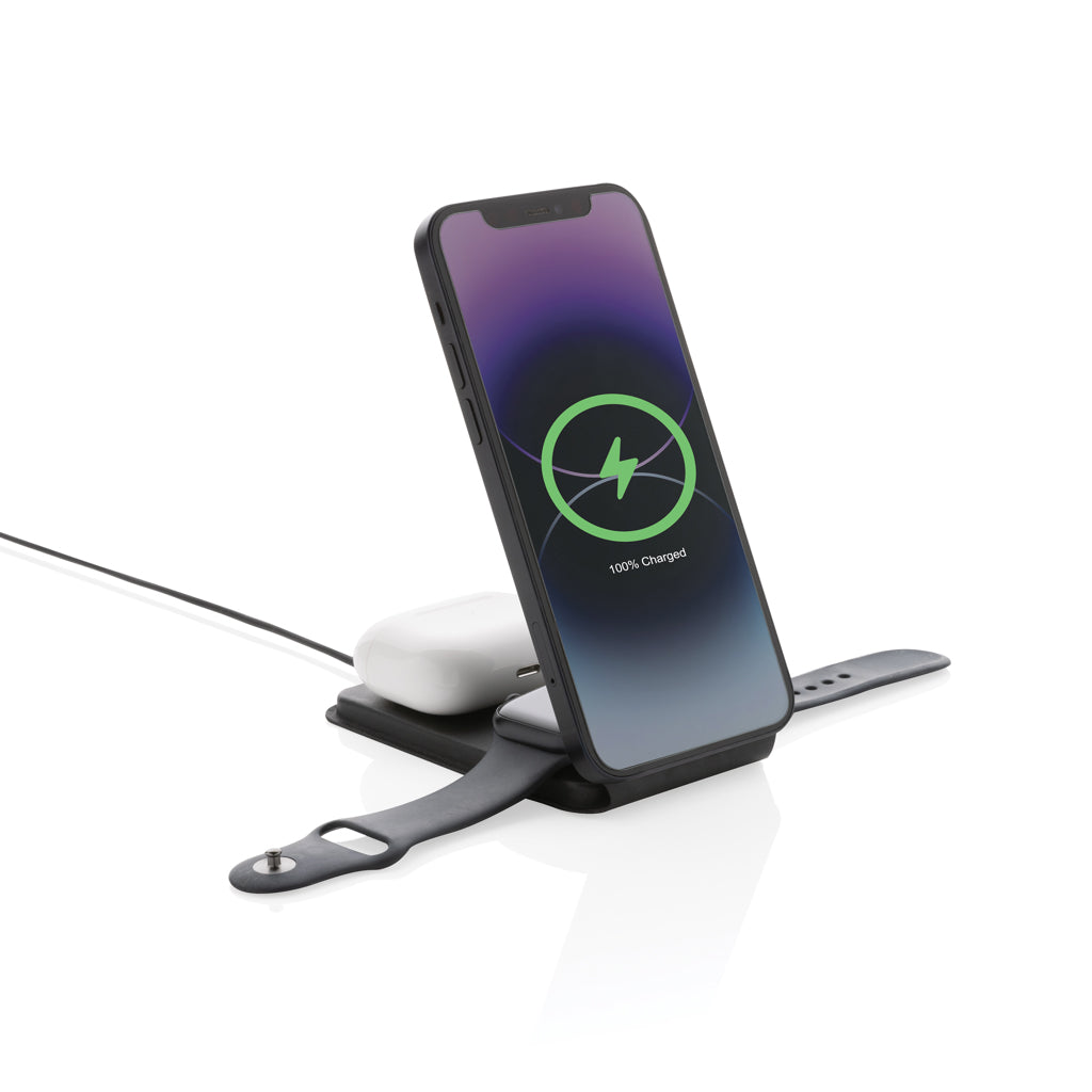 Swiss Peak RCS rePU 15W 3-in-1 magneettinen langaton laturi-0