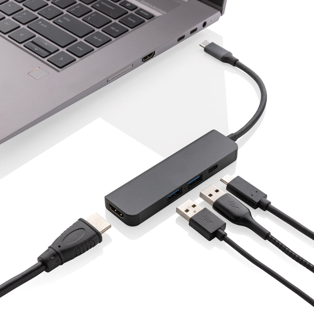 Terra hub HDMI tulolla kierrätetystä alumiinista-3