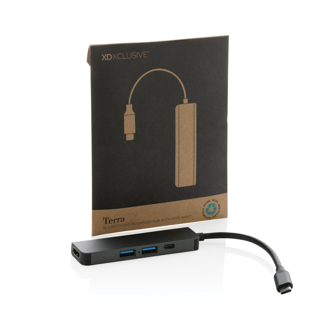 Terra hub HDMI tulolla kierrätetystä alumiinista-7