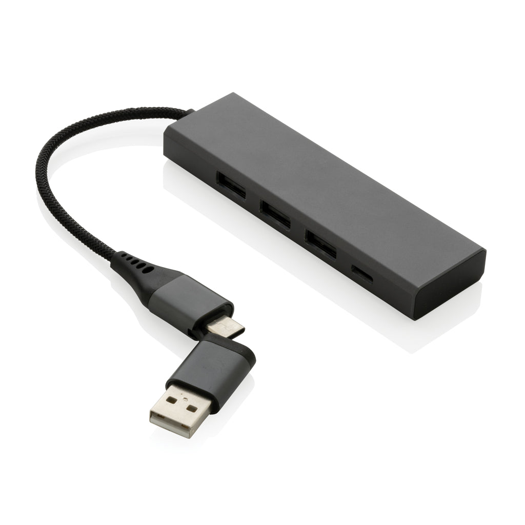 Terra RCS alumiininen USB-hub 3 portilla-1