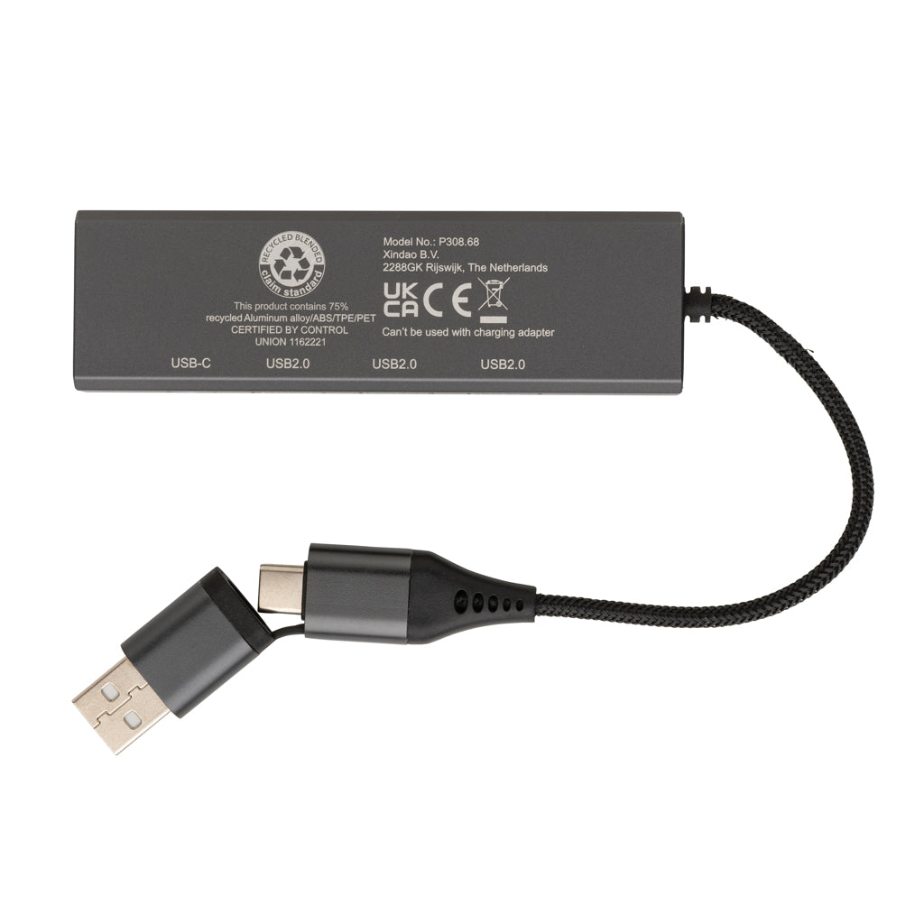 Terra RCS alumiininen USB-hub 3 portilla-4