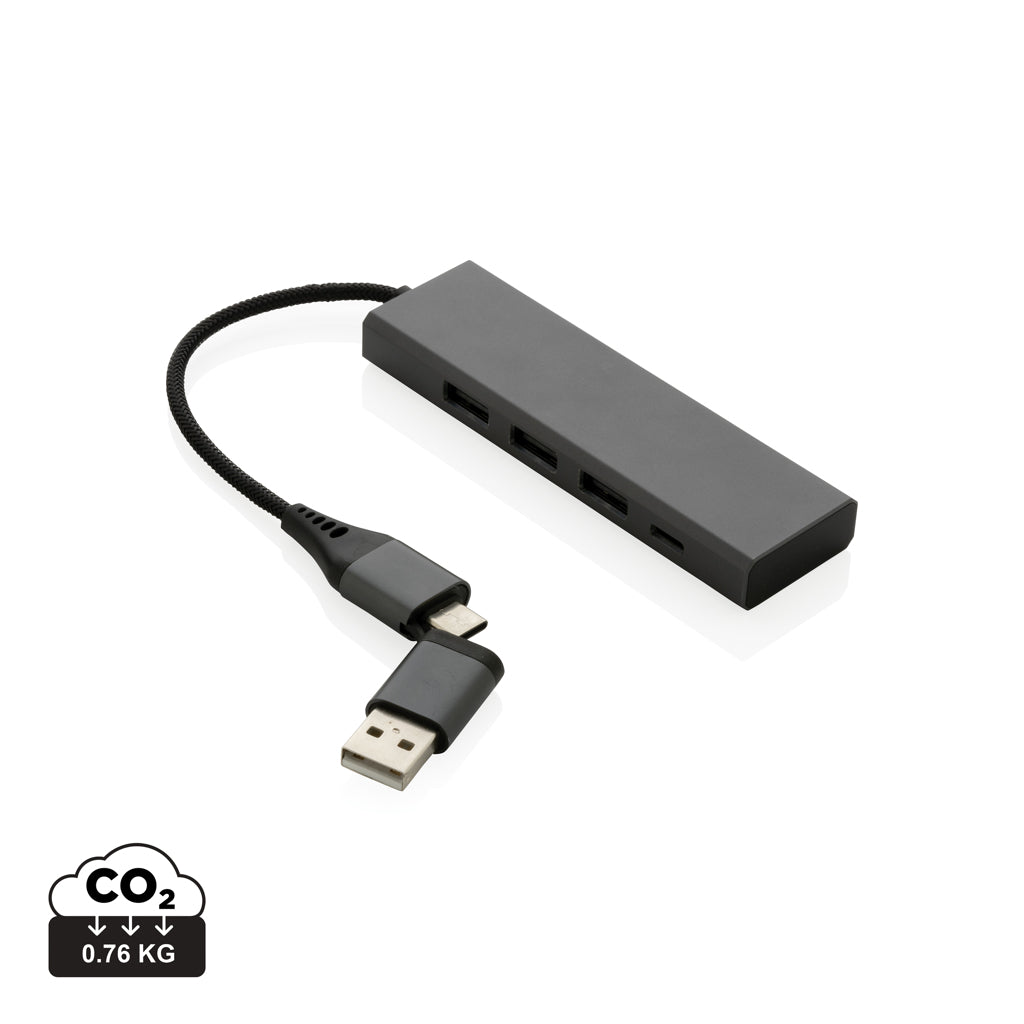 Terra RCS alumiininen USB-hub 3 portilla-0