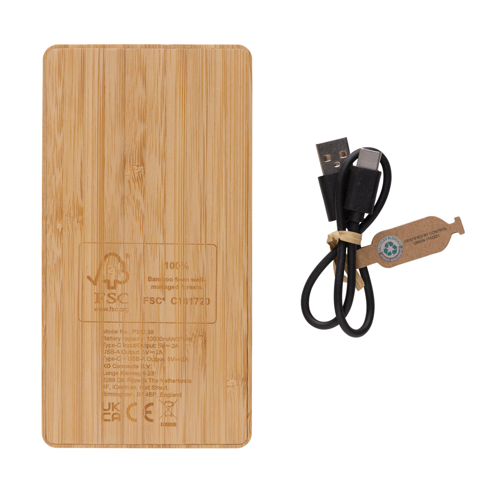 Sunwick 10.000 mAh bambuinen aurinkovoimapankki-5