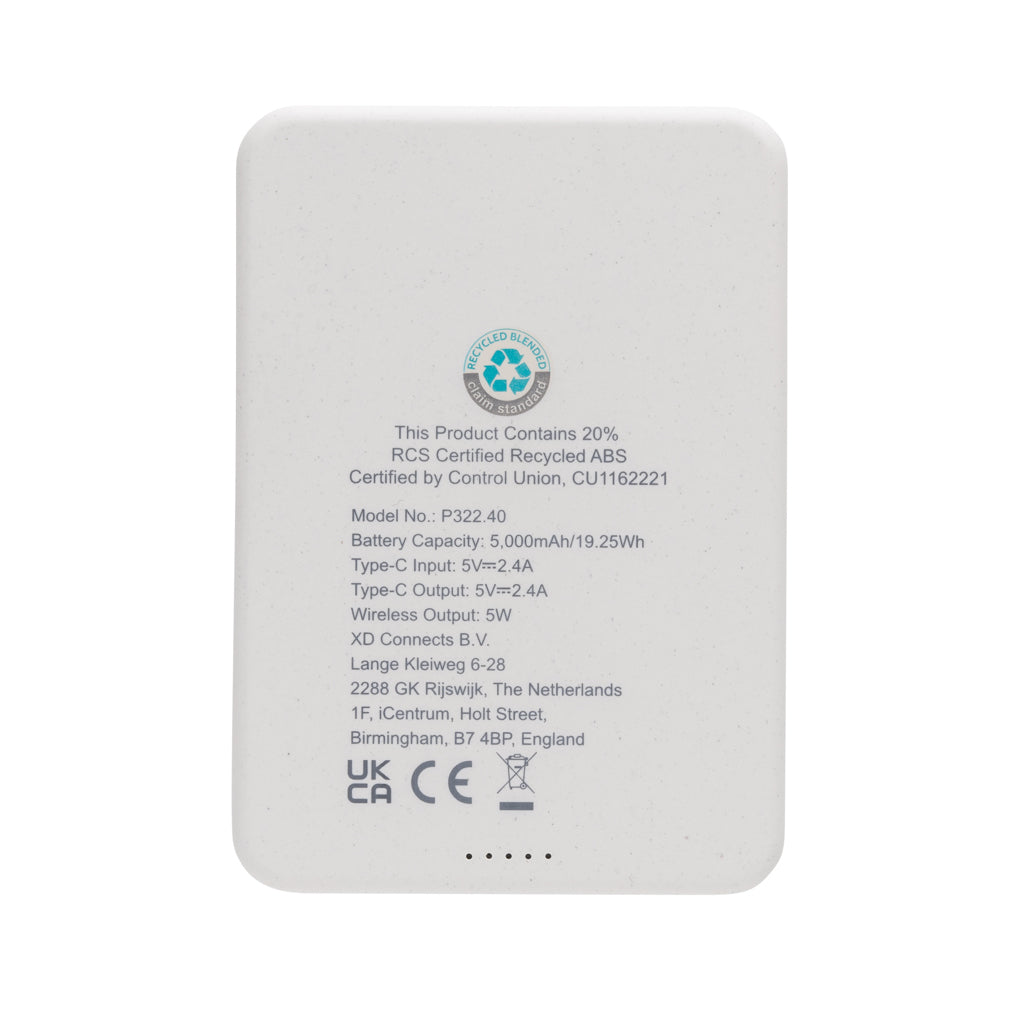Magnetix 5000mAh magneettinen virtapankki RCS muovista-15