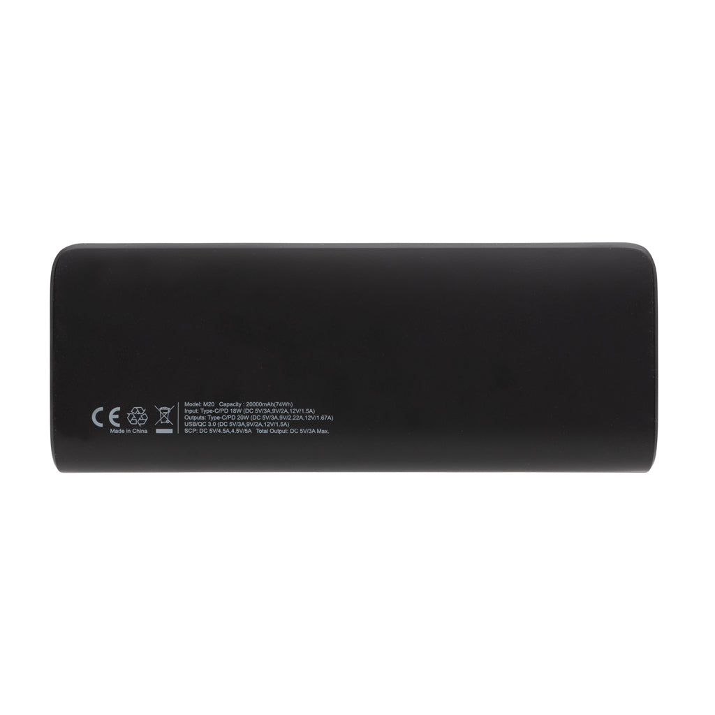 FlashCharge 20000mAh pikalatausvirtapankki RCS muovista-4