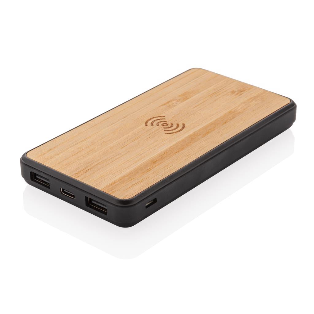 8 000 mAh_n langaton varavirtalähde bambua