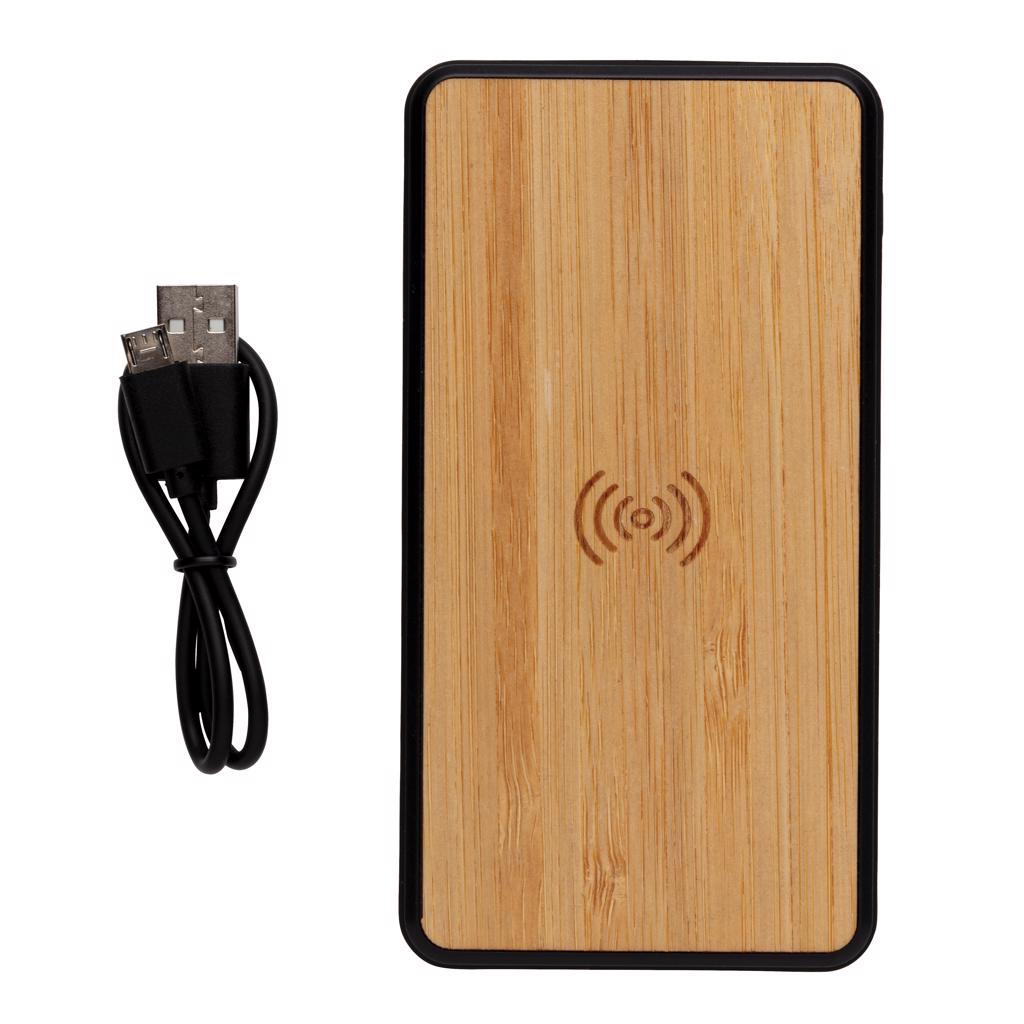 8 000 mAh_n langaton varavirtalähde bambua