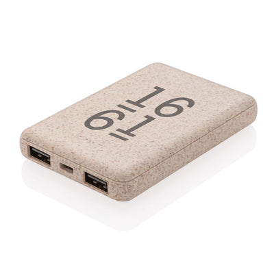 Taskuvaravirtalähde 5 000 mAh vehnän oljista