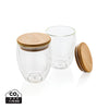 Borosilikaattilasinen lasi bambukannella 250 ml 2kpl-0