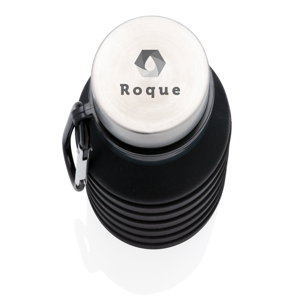 Vuodonkestävä taitettava silikonipullo kannella-8