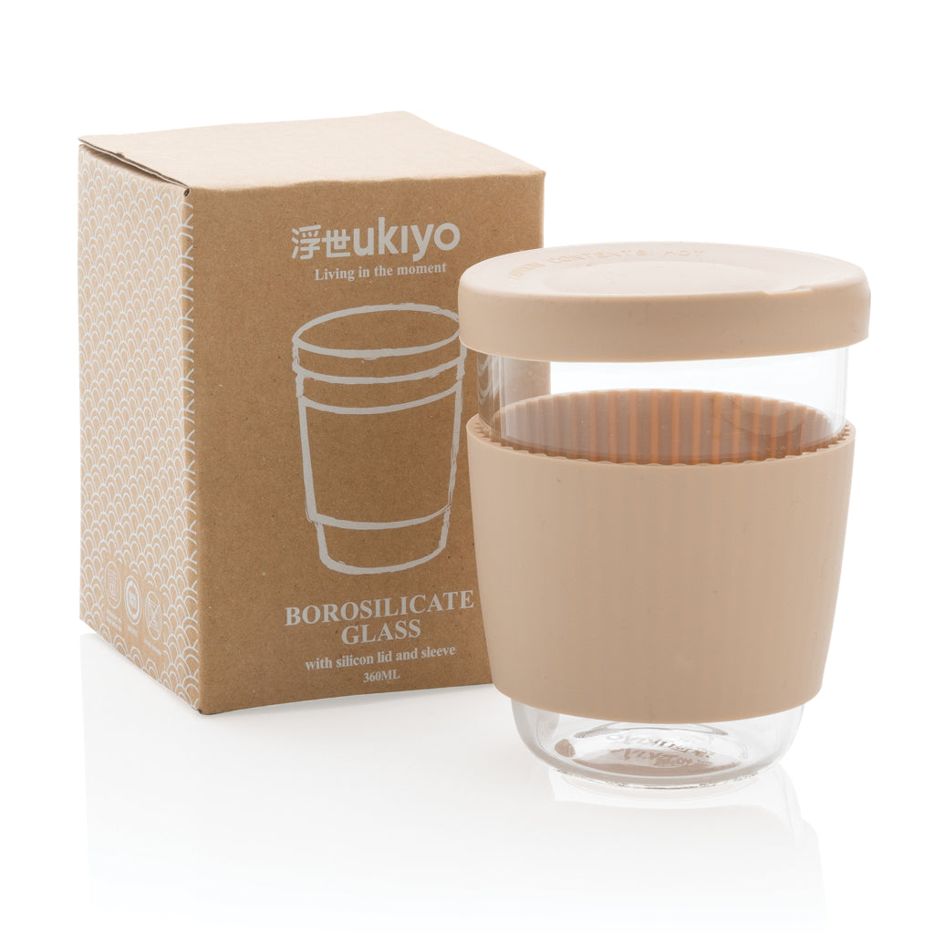Ukiyo borosilikaattilasinen lasi silikonikannella-39