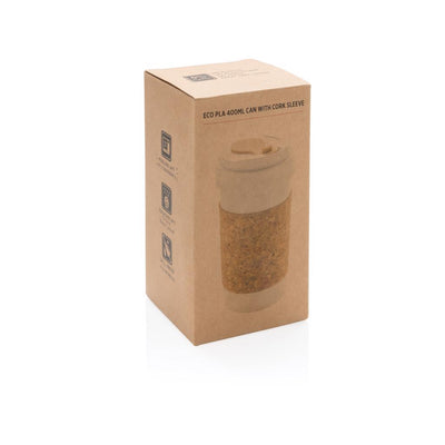 ECO PLA 400 ml_n muki, jossa korkkivyöte